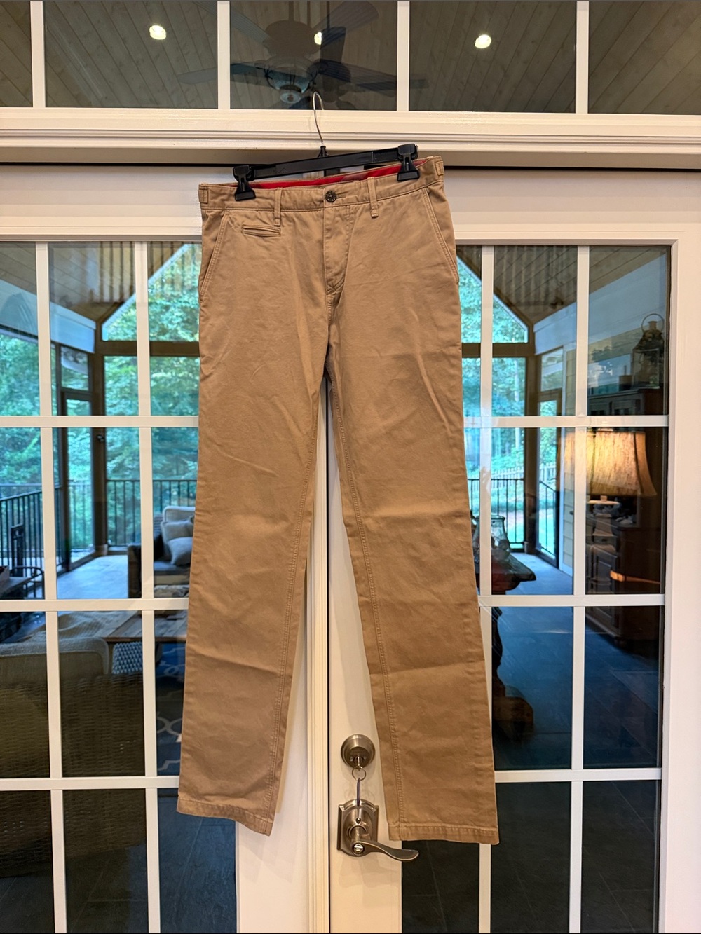 Men's Khaki Straight-Leg Jeans